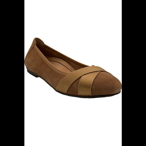 Vionic Women's Suede Flats Maria Toffee - Medium - Picture 2 of 4